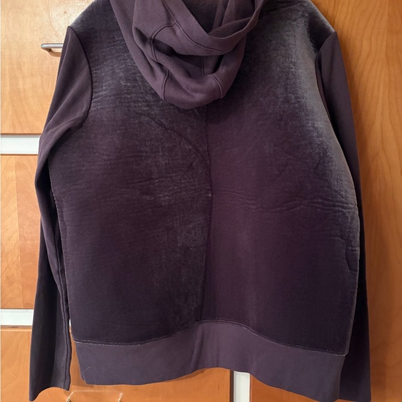 Alo Yoga Luxe Velour Hoodie Raisin Medium NWOT - Picture 2 of 5